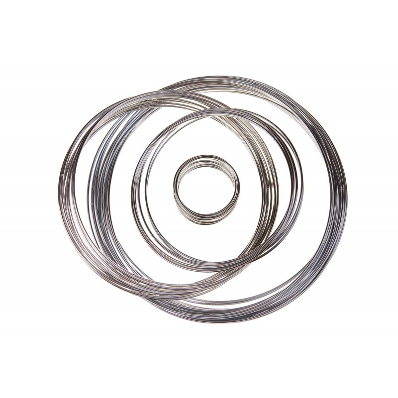 Kovový kruh na lapač snov Ø55 cm - strieborný