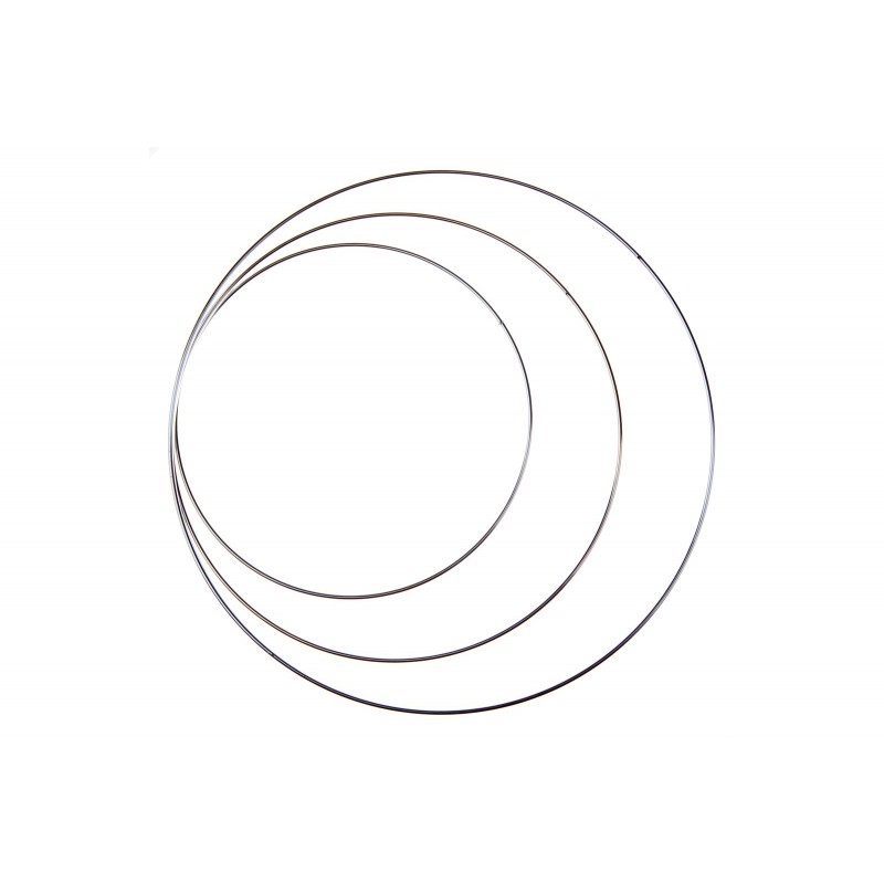 Kovový kruh na lapač snov Ø55 cm - strieborný