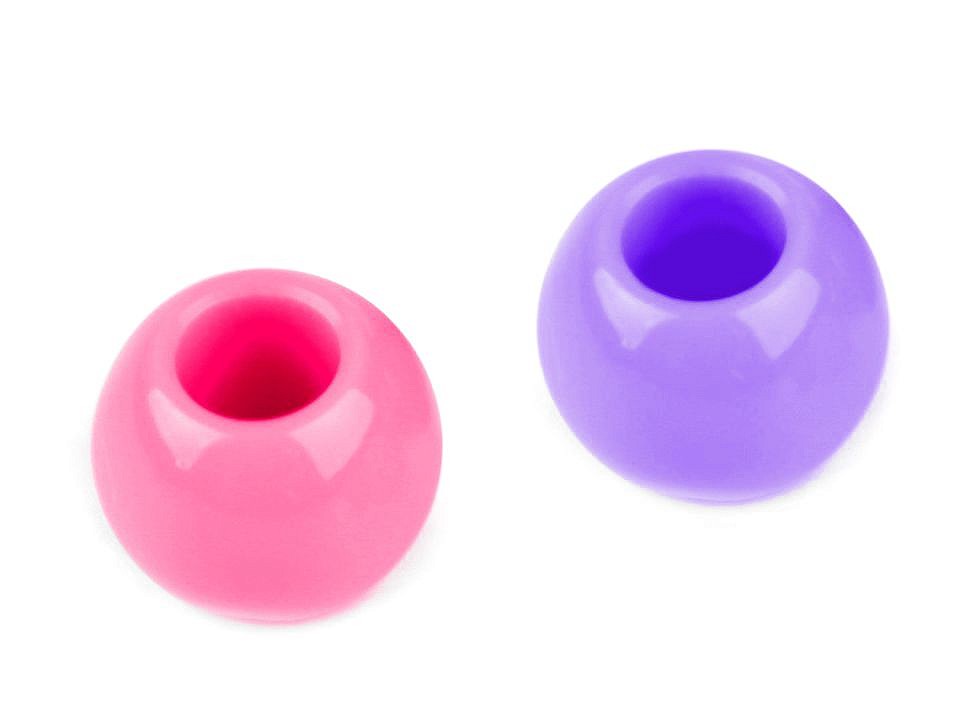 Plastová korálka s veľkým prievlakom 8x10mm - žltý