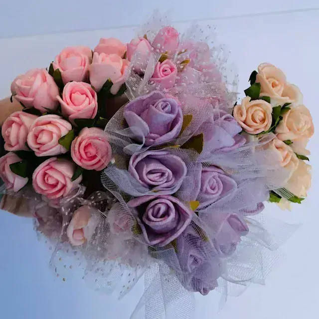 Ružička penová - svetlo ružová s bodkov.tylom