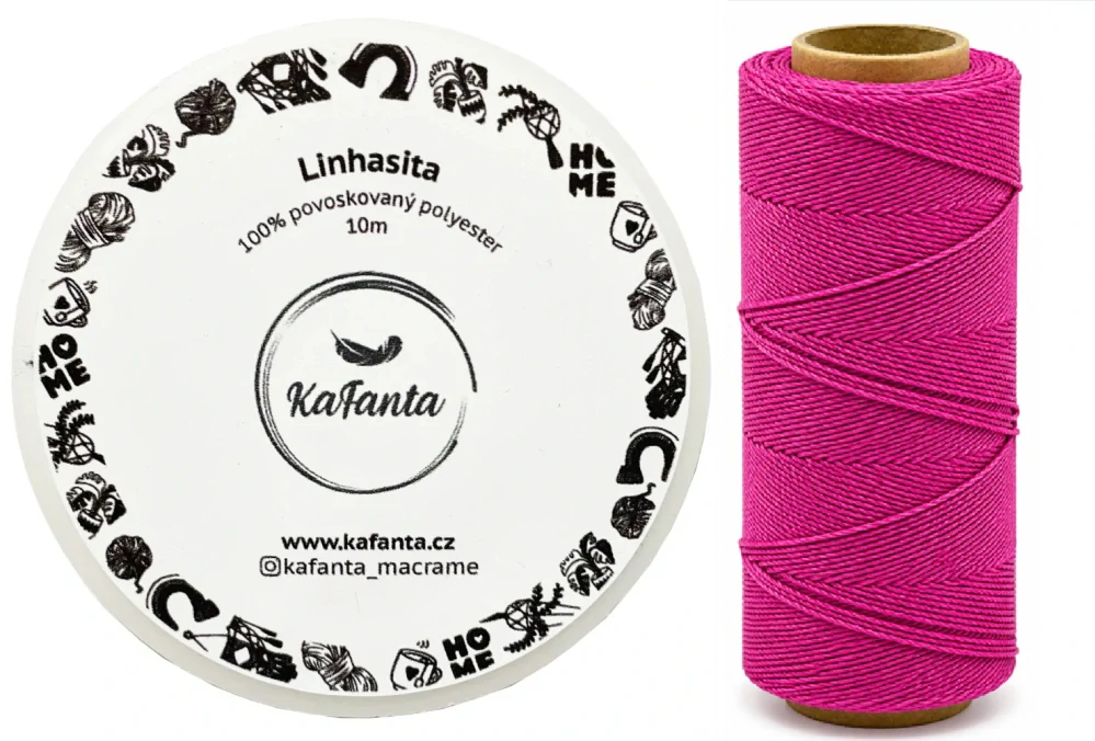 Voskovaná šnúra Linhasita 1 mm - farba 899 - 10m
