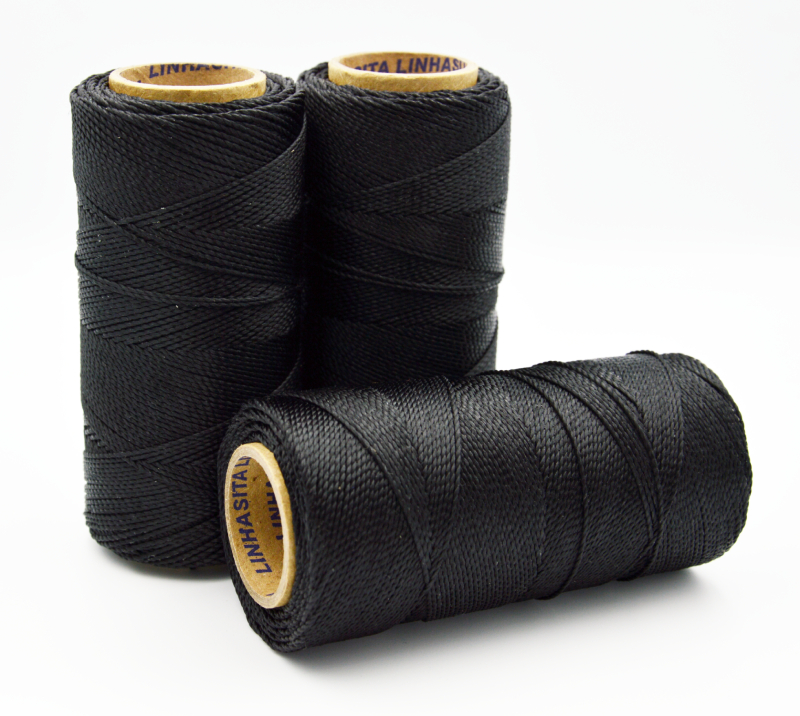 Voskovaná šnúra Linhasita 0,5 mm - farba PRETO