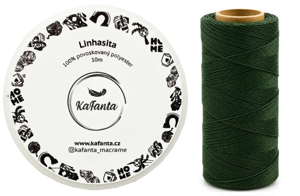 Voskovaná šnúra Linhasita 0,5 mm - farba 367 - 10m