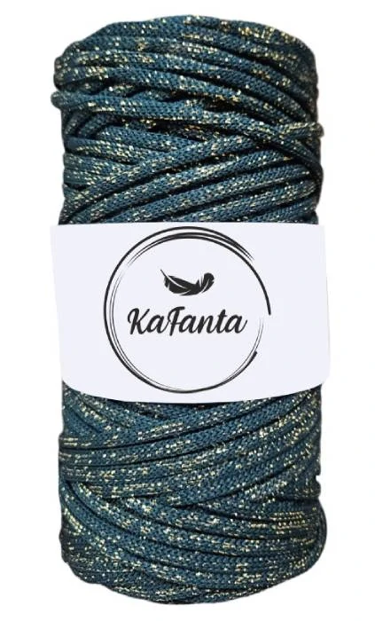 Polyesterová priadza plochá 5mm/100m glitter green