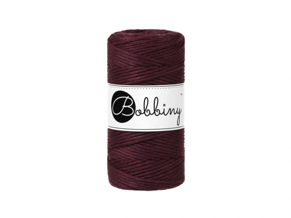 Bobbiny Macrame Regular 3mm - burgundy