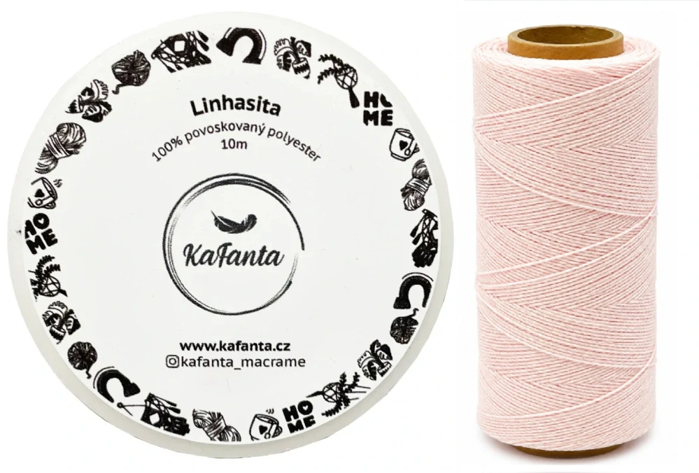 Voskovaná šnúra Linhasita 1 mm - farba Flamingo - 10m
