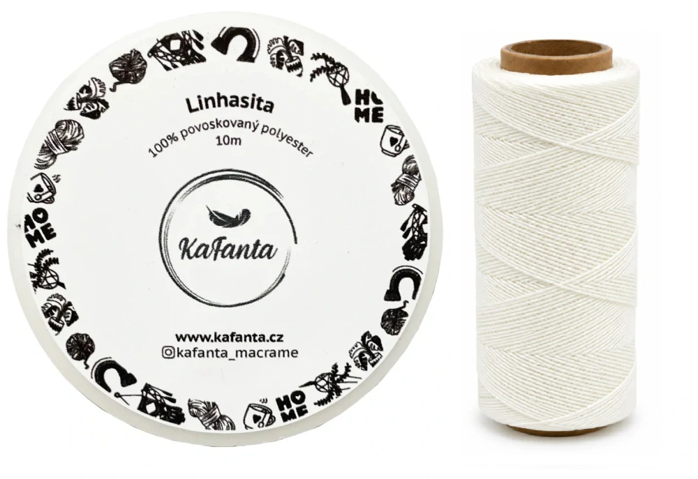 Voskovaná šnúra Linhasita 0,5 mm - farba Natural - 10m