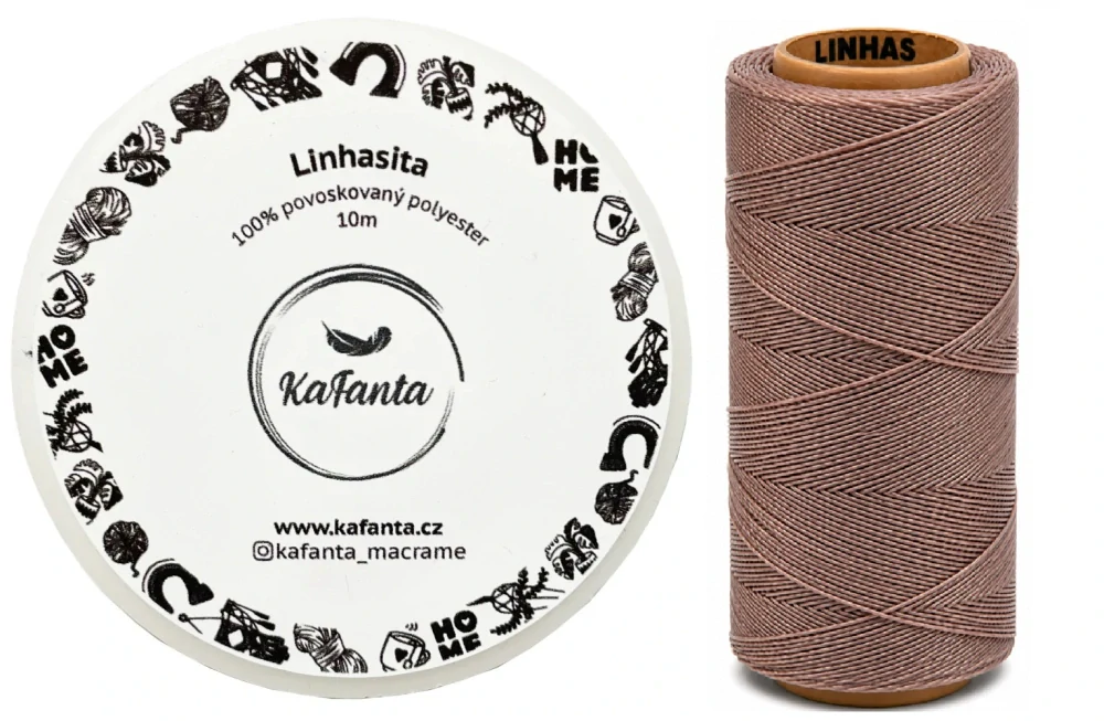 Voskovaná šnúra Linhasita 0,5 mm - farba 214 - 10m