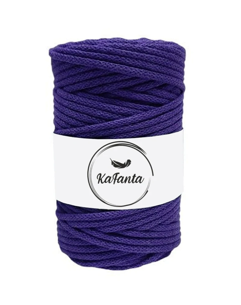 Bavlnená šnúra KaFanta 5 mm - slivka