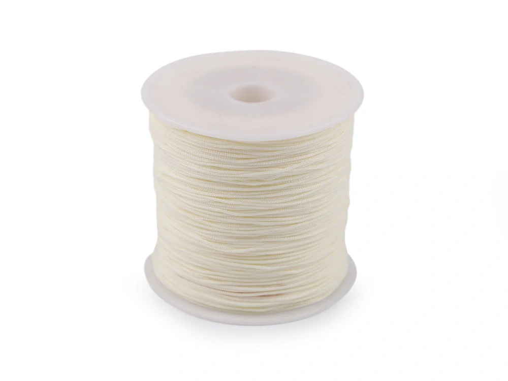 Polyesterová šnúrka PES 0,8 mm - vanilková