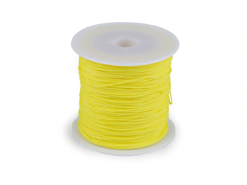 Polyesterová šnúrka PES 0,8 mm - žltá