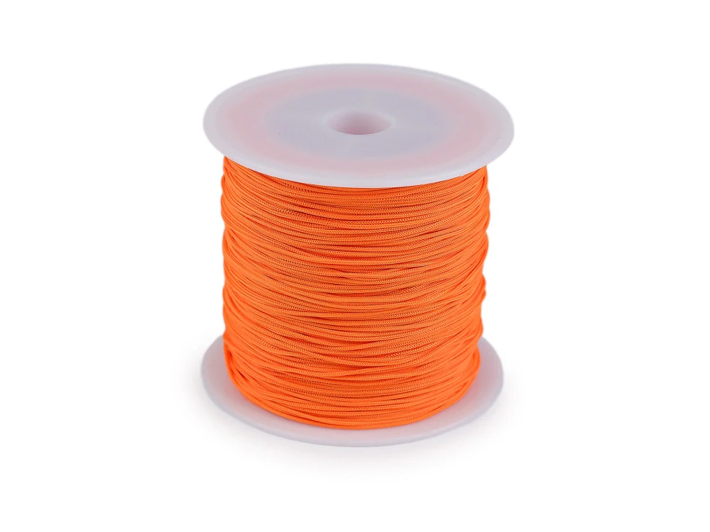 Polyesterová šnúrka PES 0,8 mm - oranžová
