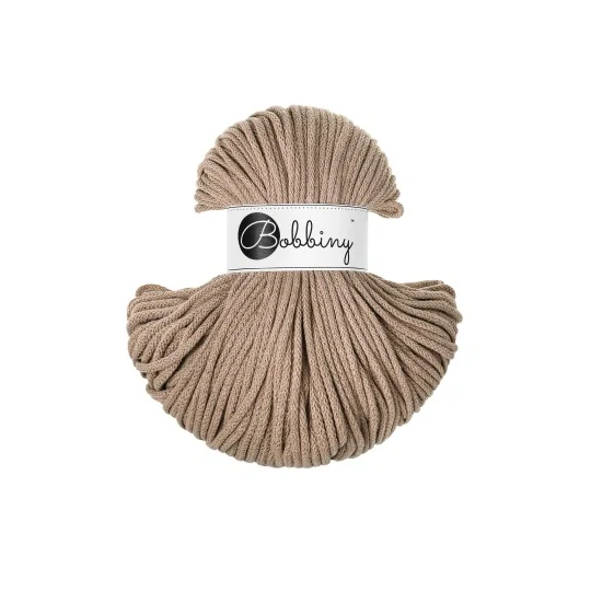 Bobbiny Classic 4 mm Sand – bavlnená šnúra 100 m na macramé a háčkovanie