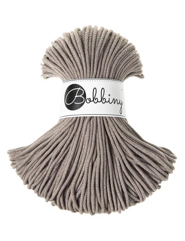 Bobbiny Junior 3 mm Coffee – bavlnená šnúra 100 m na macramé a háčkovanie