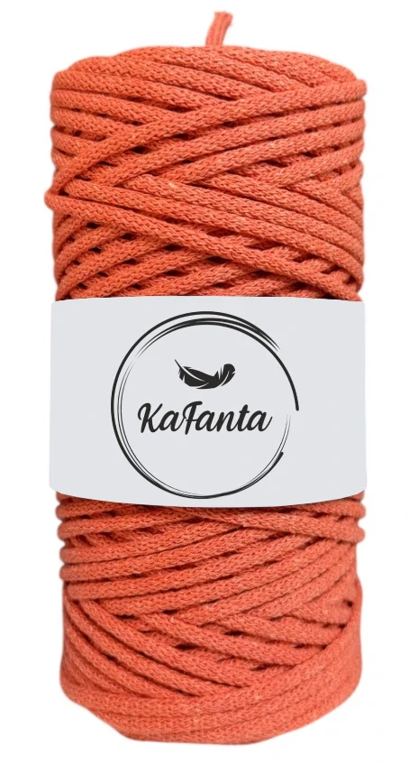 Bavlnená šnúra KaFanta 3 mm - tekvicová