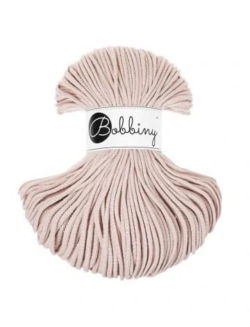 Bobbiny Junior 3 mm Nude – bavlnená šnúra 100 m na macramé a háčkovanie
