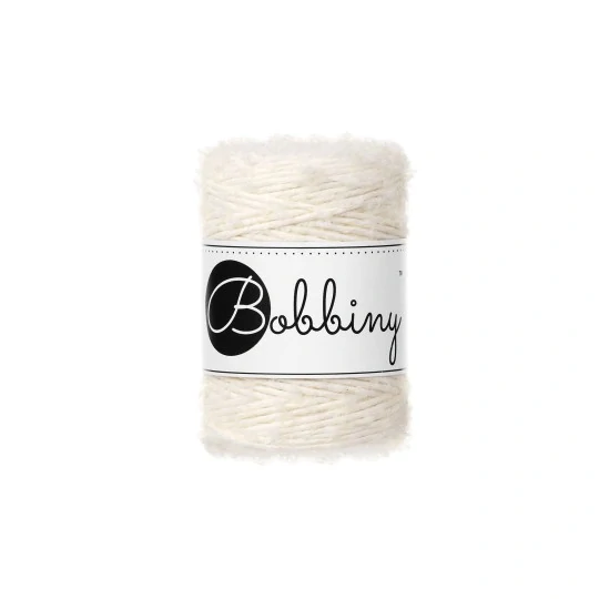 Bobbiny Bouclé 1,5 mm - šnúra s alpakou 100 m Natural