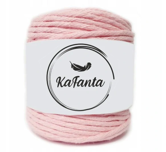 Macrame priadza KaFanta 5mm/100m - ružová