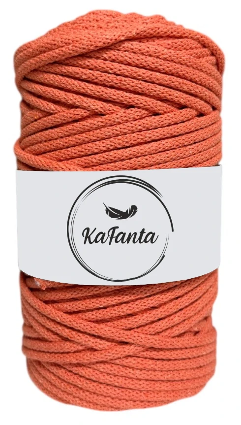 Bavlnená šnúra KaFanta 5 mm - tekvicová