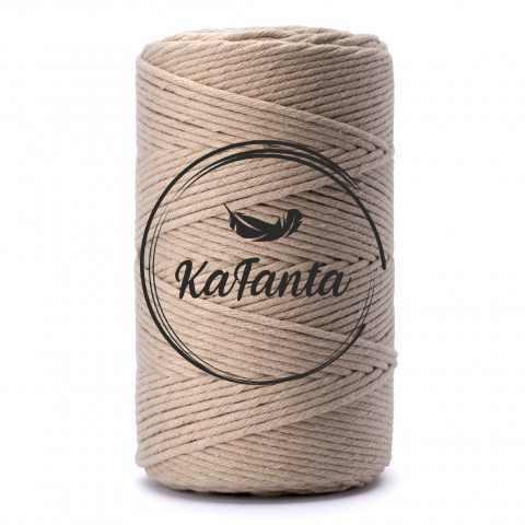 Macrame priadza KaFanta PREMIUM 3mm/100m - cappuccino