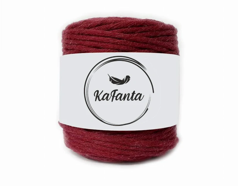 Macrame priadza KaFanta 5mm/100m - bordó