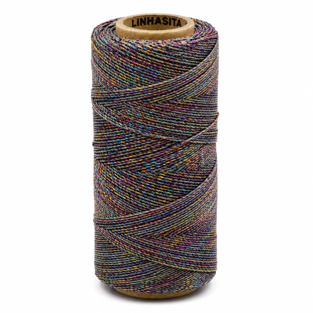 Voskovaná šnúra Linhasita 1 mm - farba MULTICOLOR
