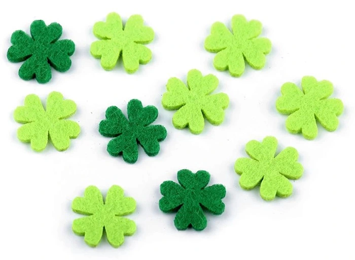 Filcový štvorlístok svetlo zelený
