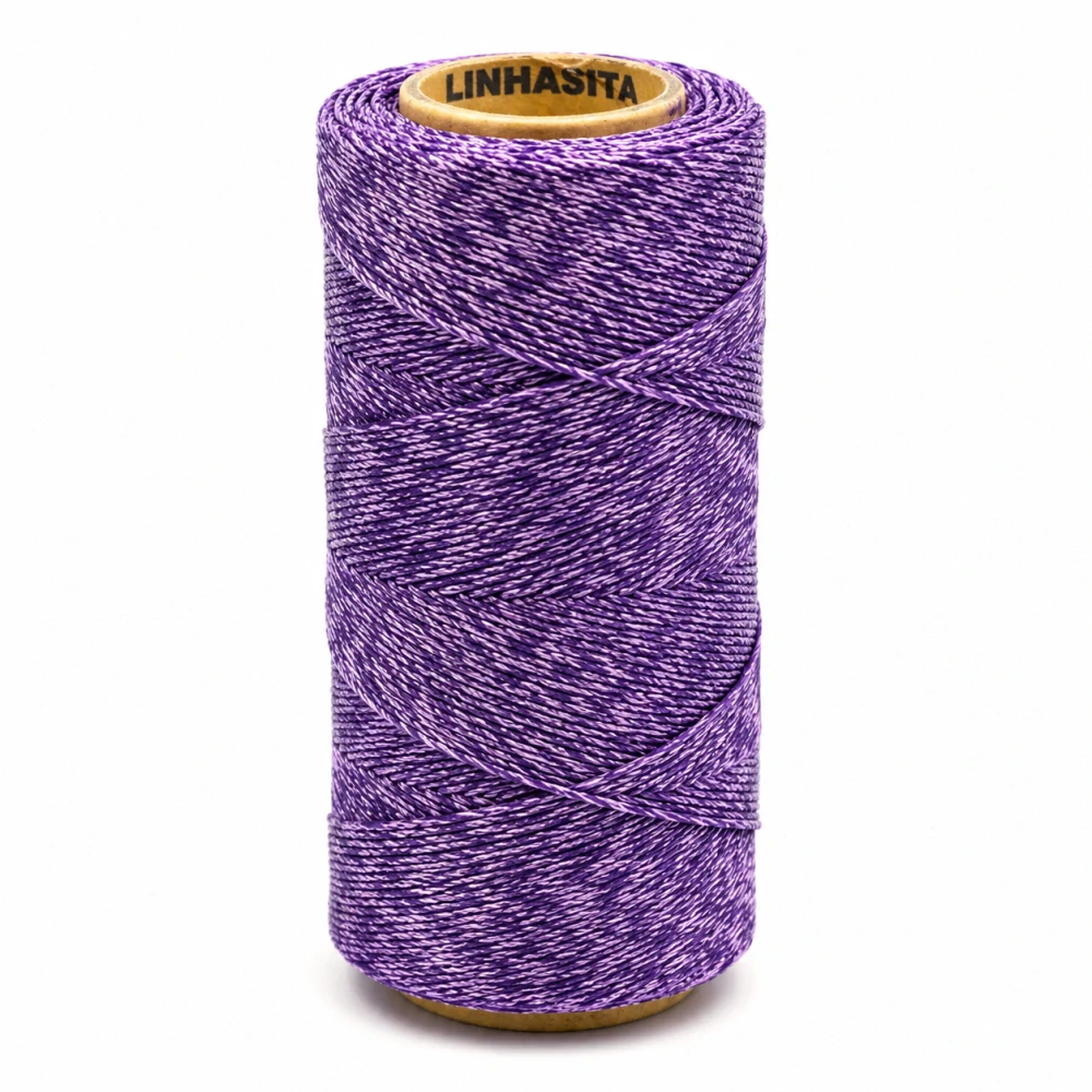 Voskovaná šnúra Linhasita 1 mm - farba PURPURA - 10m
