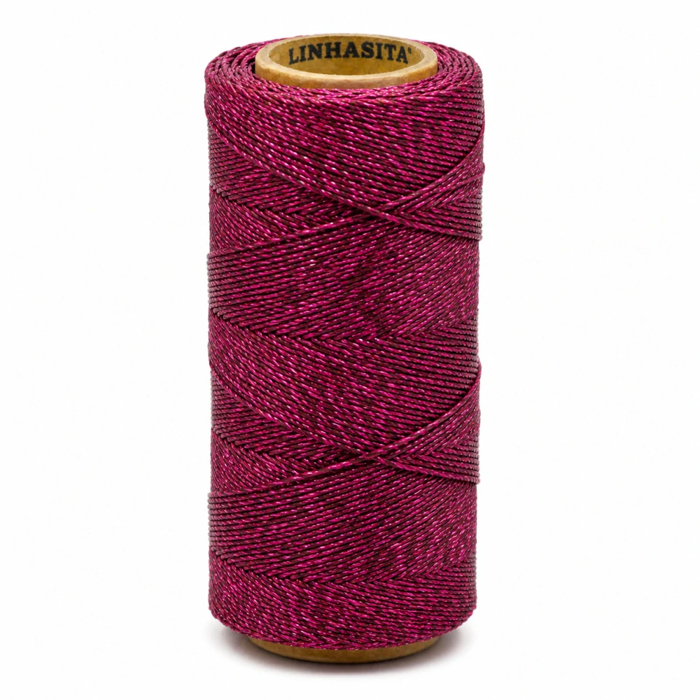 Voskovaná šnúra Linhasita 1 mm - farba PINK - 10m