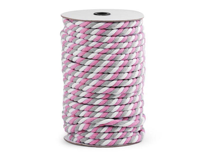 Bavlnená šnúra na výrobu macrame dúhy Ø12 mm - mix