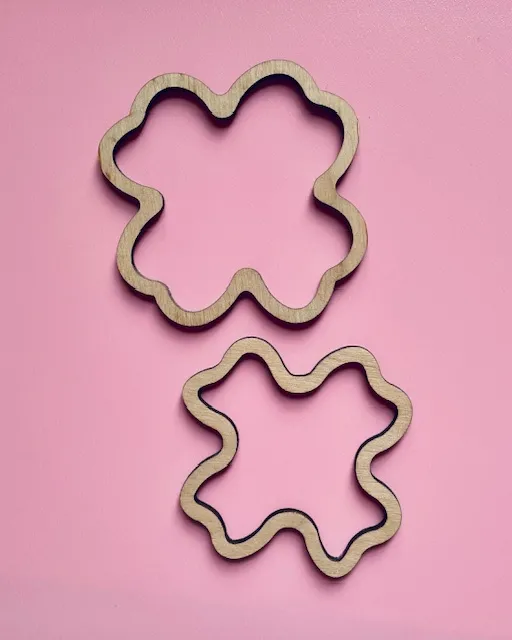 Drevený výrez štvorlístok 2v1