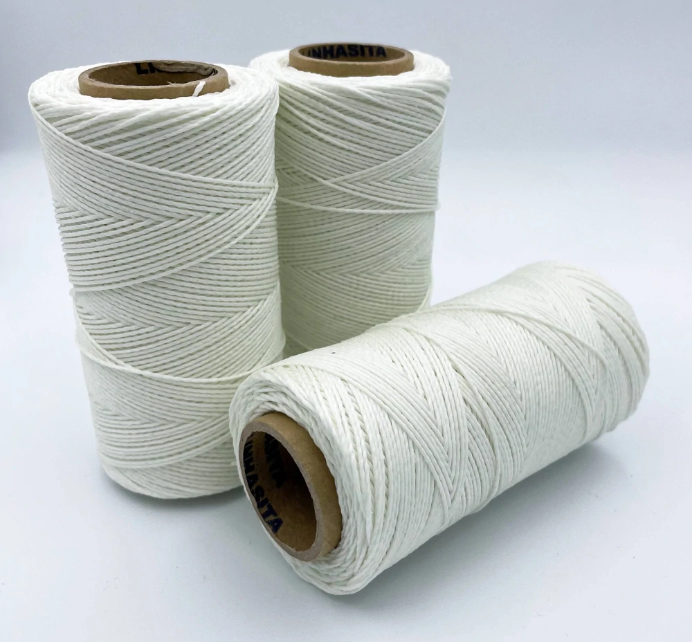 Voskovaná šnúra Linhasita 1 mm - farba LUX (svietiaca v tme) - 10m