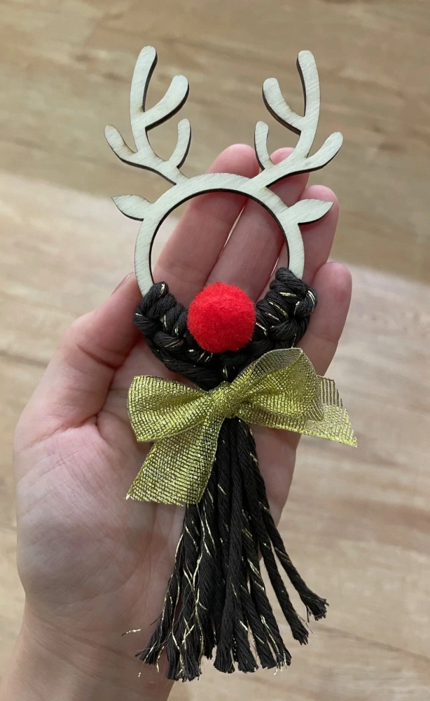 Drevený výrez sobík - veľký