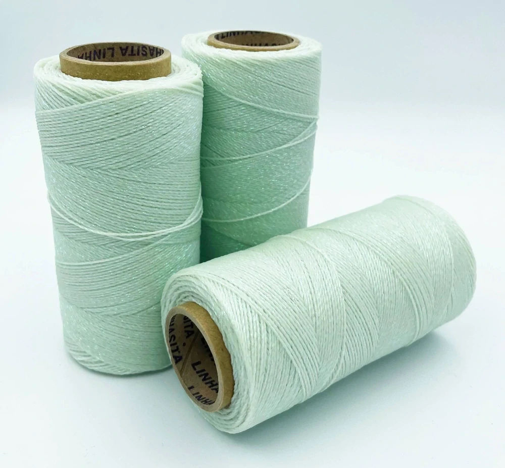 Voskovaná šnúra Linhasita 1 mm - farba Fresh Mint - 10m