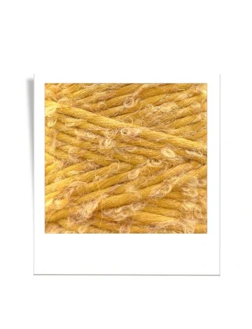 Bobbiny Bouclé 3 mm - šnúra s alpakou 100 m Mustard