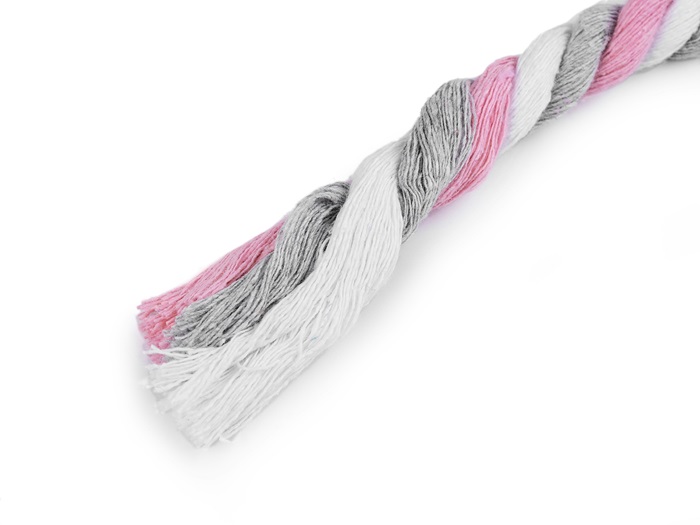 Bavlnená šnúra na výrobu macrame dúhy Ø12 mm - mix