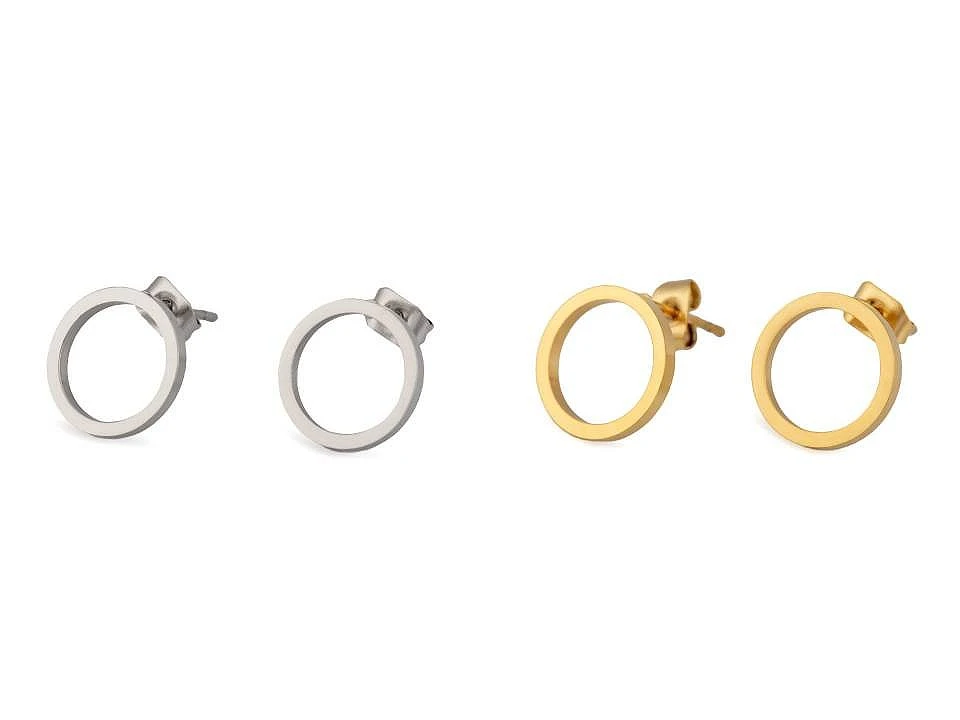 Náušnice krúžky z nerezovej ocele - zlaté