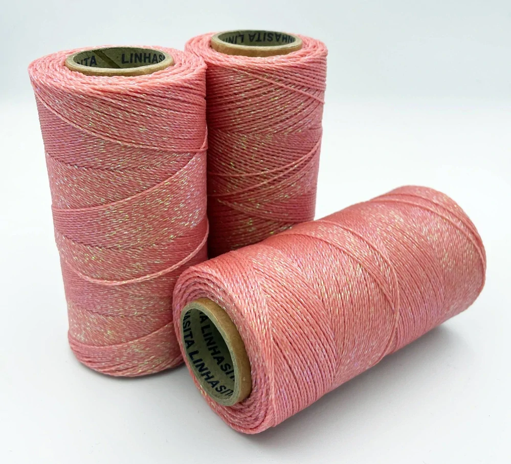 Voskovaná šnúra Linhasita 1 mm - farba Salmao - 10m