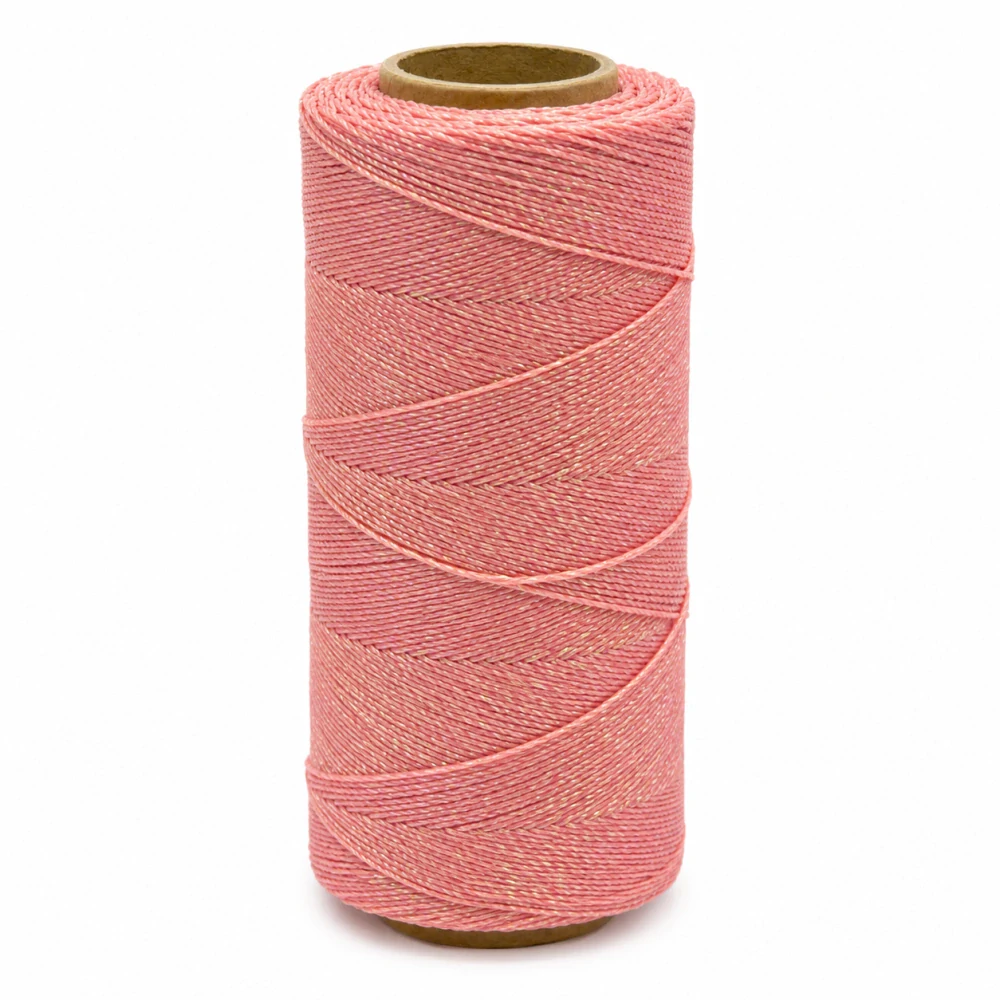 Voskovaná šnúra Linhasita 1 mm - farba Salmao - 10m