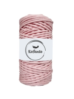 Bavlnená šnúra KaFanta 3 mm - púdrovo ružová