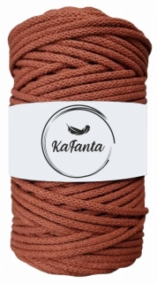 Bavlnená šnúra KaFanta 5 mm - tehlová