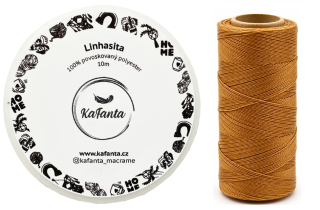 Voskovaná šnúra Linhasita 0,75 mm - farba PALHA - 10m