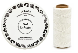 Voskovaná šnúra Linhasita 1 mm - farba Natural - 10m