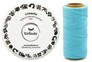 Voskovaná šnúra Linhasita 1 mm - farba 398 - 10m