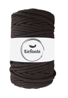 Bavlnená šnúra KaFanta 5 mm - tmavo hnedá