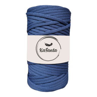 Polyesterová priadza plochá 5mm/100m jeans