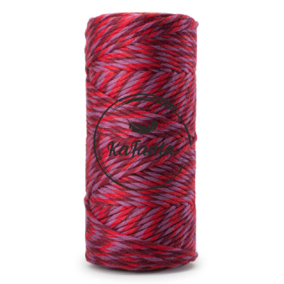 Macrame priadza KaFanta PREMIUM 3mm/100m - cherry mix