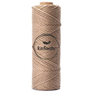 Bavlnená šnúra KaFanta Premium 3PLY 2mm - mokka