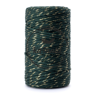 Macrame priadza KaFanta PREMIUM 3mm/100m - green gold