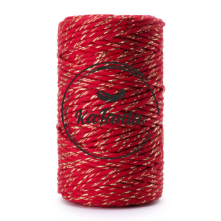 Macrame priadza KaFanta PREMIUM 2mm/50m - red gold